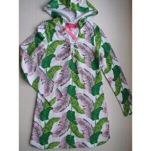 Swim Cover Up MacBeth Collection Palm Beach Hooded Dress Camille Tunic M